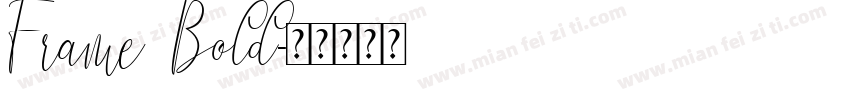 Frame Bold字体转换